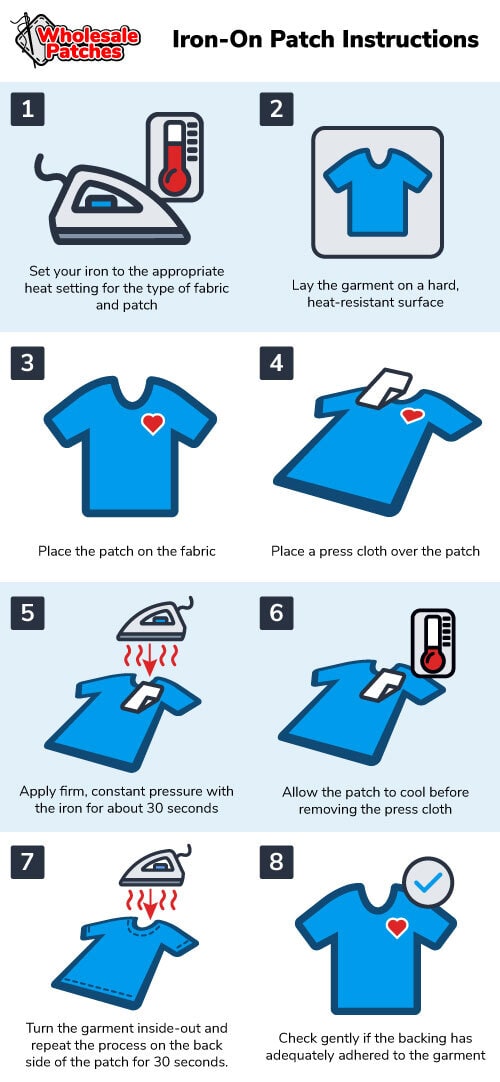 How to iron on a patch instruction guide